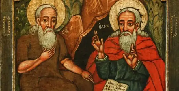 Die zwei Zeugen Elias und Henoch: eine Ikone aus dem 17. Jahrhundert