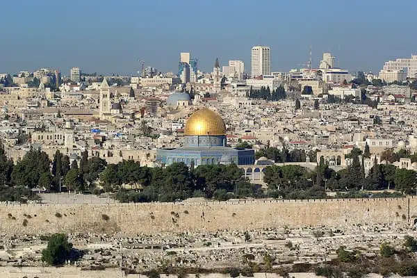 Der Antichrist ahmt die Kirche nach: Die Stadt Jerusalem, vom Ölberg aus gesehen