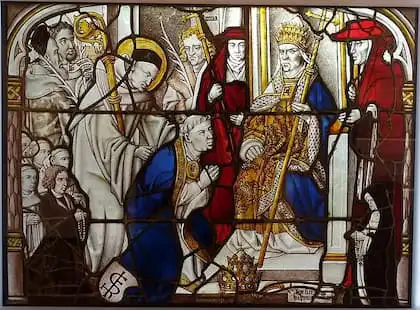 Die Konzilien vom Lateran I. und II.: Der hl. Bernhard mit dem Gegenpapst bei Papst Innozenz II.
