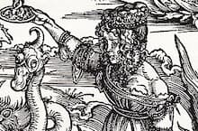 Die Hure Babylons aus der Apokalypse (Ausschnitt) von Albrecht Dürer