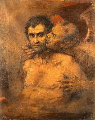 Judas Iskariot Sohn des Verderbens, ist von Satan besessen