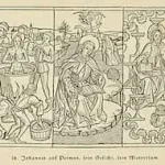 Holzschnitt aus der Kölner Bibel von 1479: Ewige Regierung Gottes mit den Seinigen