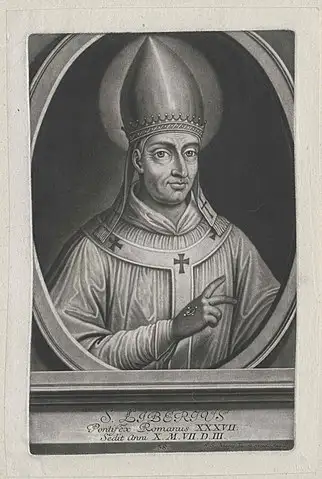 Hat Papst Liberius im Glauben geirrt: Porträtzeichnung des Papstes