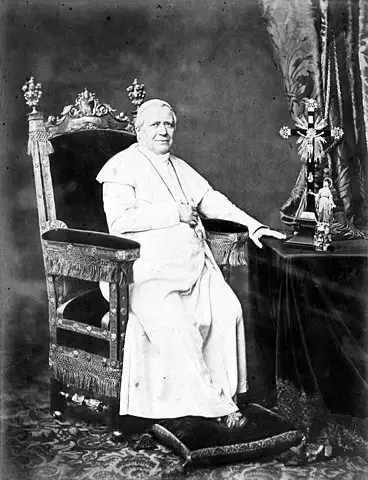 Apostolische Vollmacht von Pius IX.: Porträt des Papstes