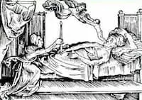 Unglaube und Unsterblichkeit: Engel holt die Seele eines Sterbenden